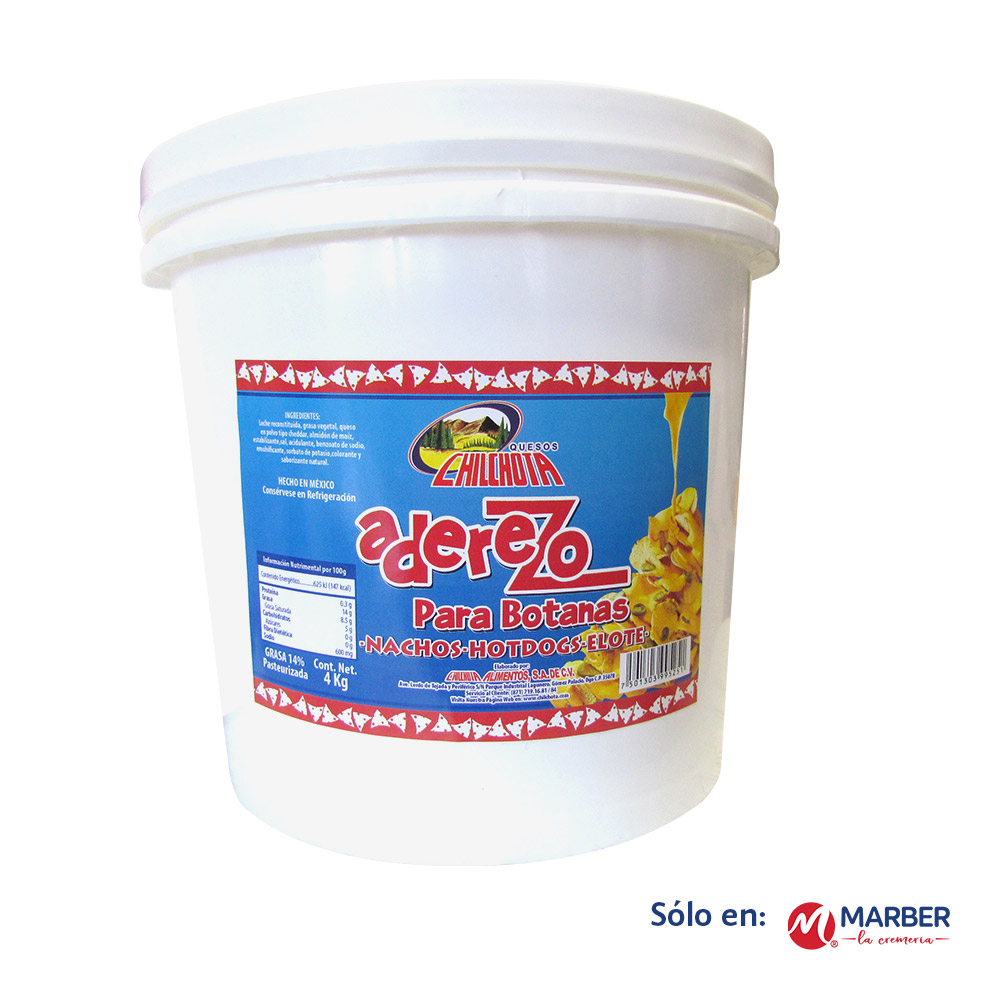 QUESO AMARILLO LIQUIDO CHILCHOTA 4KG - Marber